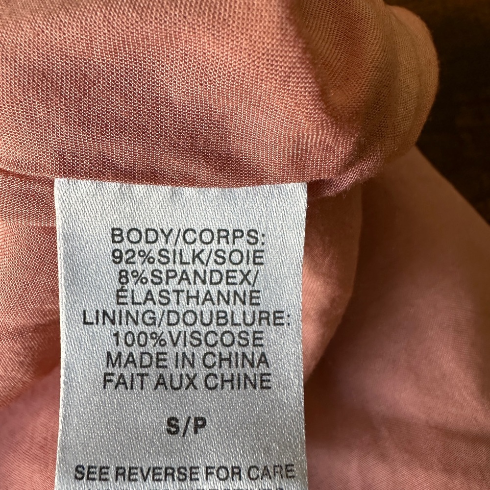 Cami NYC Busy Heart Stretch Silk Pearl Chain Strap Cami Pink Quartz Size S - Picture 4 of 14